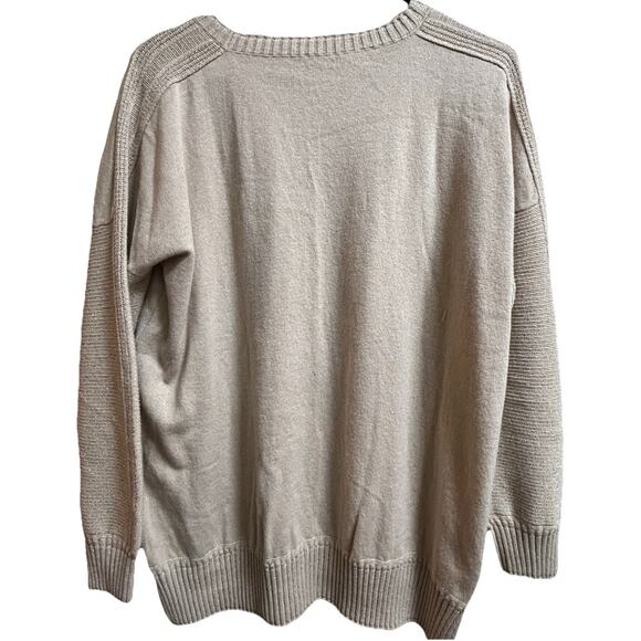 D.Exterior Women's Cashmere Blend Heather Gold Lurex Sweater Pullover Size Small - Picture 3 of 5
